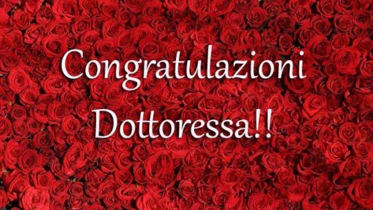 congratulazioni dottoressa