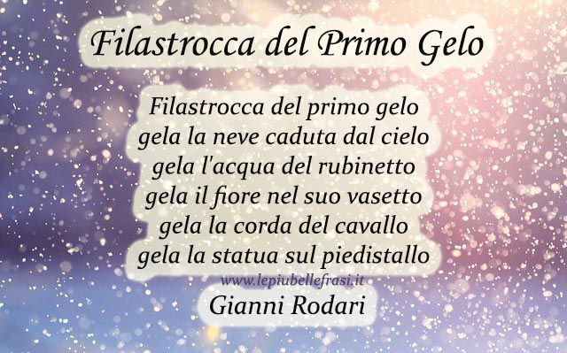 filastrocche sull'inverno
